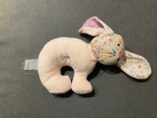 Doudou Lapin Rose Kenzo Velour Et Tissu À Fleurs
