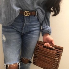 BNWT ZARA Mini Wood Tote Bag