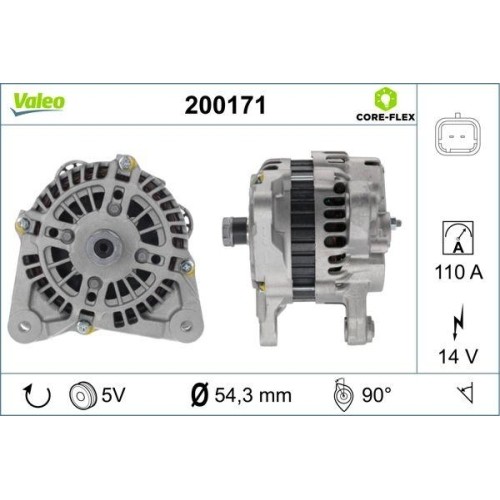 Alternateur valeo 200171 - alternateur,