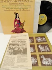 DISQUE PLATINE VINYLE LES MUSICIENS DE PROVENCE INSTRUMENTS ANCIENS MOYEN-AGE