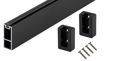 Set tube angle noir - de, d'angle