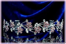 DIADEME argenté Cristal