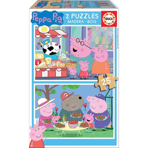 Puzzle bois peppa pig - peppa, et