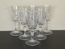 Lot de 6 Verres à vin rouge en CRISTAL D'ARQUES modèle Saumur 