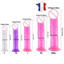 Gode Très réaliste Testicules Ventouse Sextoy Godemichet Sexy silicone Erotique