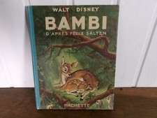 ANCIEN LIVRE BAMBI WALT DISNEY HACHETTE EO 1948  illustré