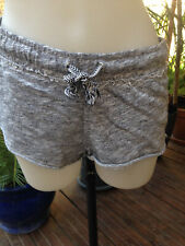 B S K GIRL BERSHKA short femme stone court sexy coton gris blanc chiné Taille 40