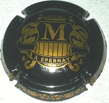 Capsule de champagne MIGNON Charles inscription Epernay (18. noir et or-cuivré)