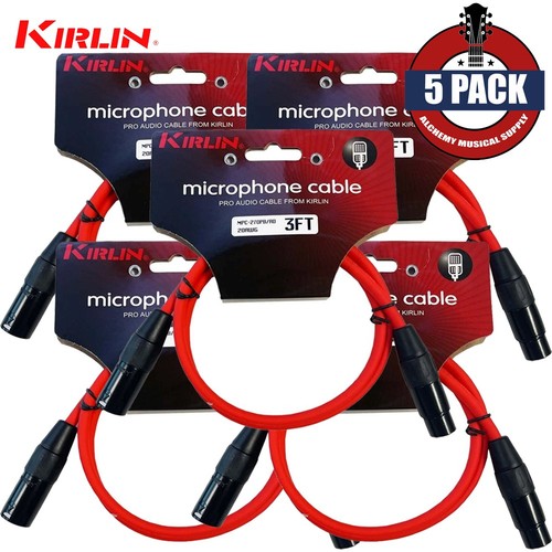 Pack kirlin 3ft - 5-pack, xlr