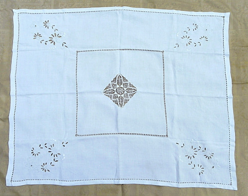 Nappe blanche coton lin - blanche,