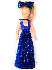 Vêtements de poupée  kathie Bella robe et  turban tenue de poupée