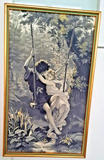 ANCIEN TABLEAU TISSE RUBAN DE SOIE NEYRET FRERES ST ETIENNE    LE PRINTEMPS