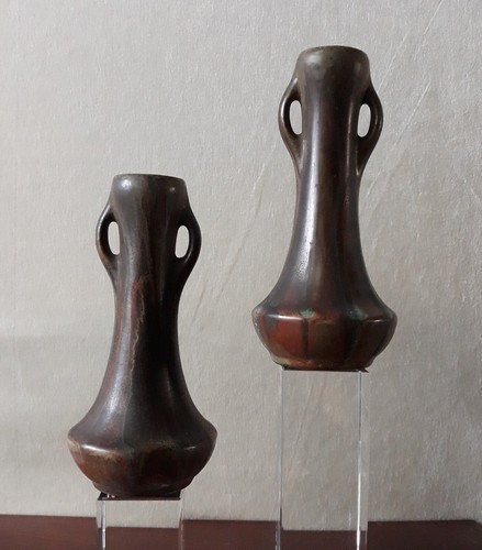 Paire vases grès de - de, en
