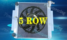 5 ROW Aluminum Radiator+FAN For 1973-1978 Toyota Celica GT TA22/TA23 2T 1.6L MT