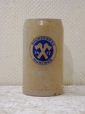 Gfw2ql - Antique Hackerbräu Munich Céramique Chope à Bière Vintage À 1900 - 1 L