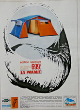 PUBLICITÉ DE PRESSE 1966 LA PRAIRIE TENTE 3 à 5 PLACES et 2 MATELAS PNEUMATIQUE