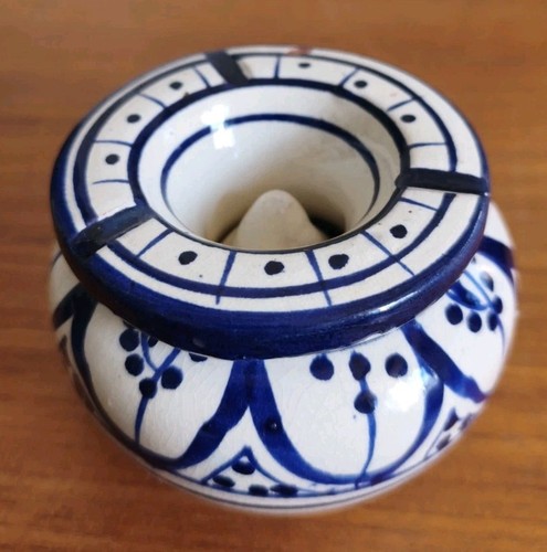 Cendrier marocain bleu blanc - cendrier, bleu/blanc