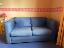 canapé-lit 2 places d'appoint (pas de mécanisme), bleu - 155 cm