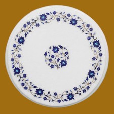 15 " Marbre Café Table Floral Art Pierre Lapis Maison Meuble