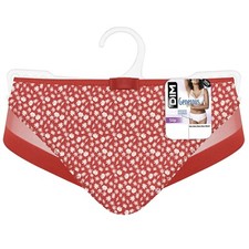 LOT 2 CULOTTES DIM GENEROUS RETRO DAISY ROUGE A FLEURS 46 NEUVES ETIQUETTEES