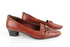 POMARES VAZQUEZ Vintage Escarpins Trotteurs Cuir Fauve T 39 Très bon état