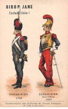 Chromos.AM13571.Sirop Jane.10x6 cm environ.Transformation uniformes armée Fra