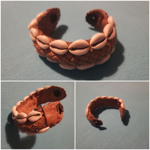 Bracelet cuir cauris - cuir, et