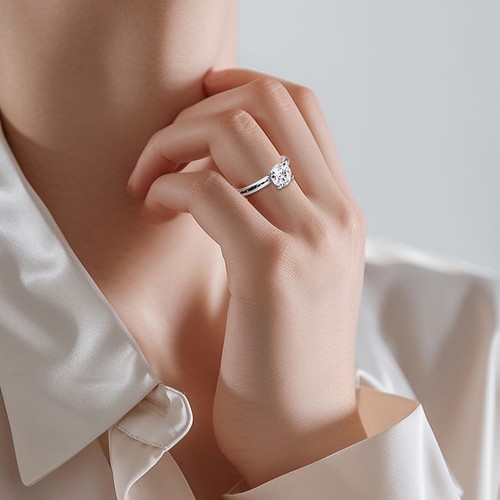 Bague platine massif 950 - massif,