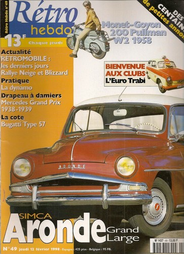 Retro hebdo simca aronde - 49,