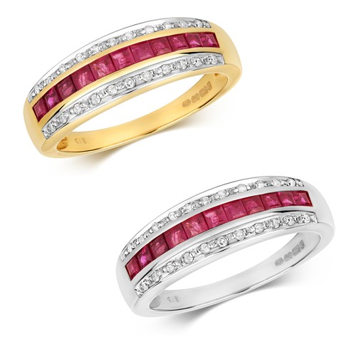 Bague semi pavée - bague, or