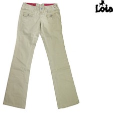 LOIS pantalon bootcut coupe large SELENE LONER beige femme