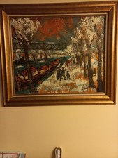 Henry d'Anty HST signée datée titrée contresignee au dos 60x73cm tres bon etat