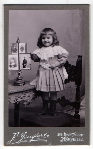 Photo cdv petite fille - cdv, au