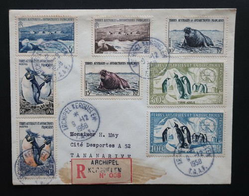 Timbres taaf sur lettre - sur, 2/6