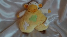 Doudou vache jaune, semi-plat, Kimbaloo, La Halle
