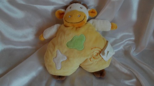 Doudou vache jaune semi plat - doudou,