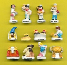 *  FEVES ZODIAQUE GOURMAND  série complète   ..ref. G10  ASTROLOGIE - HOROSCOPE