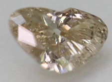0.46 Carat Haut Marron SI1 Forme Coeur Naturel Amélioré Diamant 6.63X4.42mm
