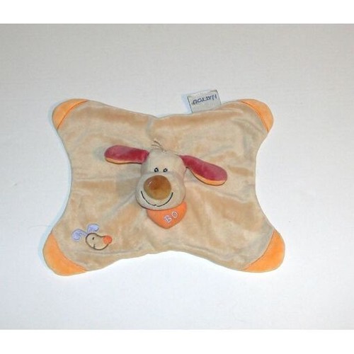 Doudou chien coeur marionette - chien,