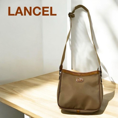 Lancel brown shoulder bag - lancel,