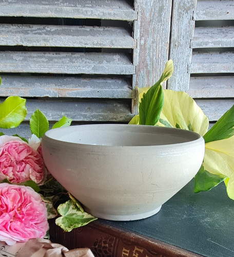Ancien saladier bol - ancien, creme
