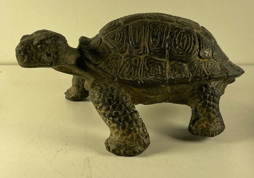 Tortue bronze patiné xxe - bronze,