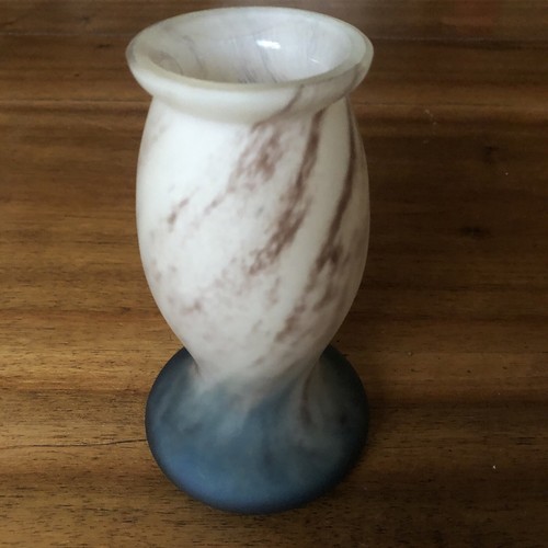 Vase pate verre signé - pate,