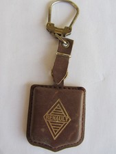 Porte clef cuir  "RENAULT" (garages AUXERRE) vintage, années 60