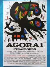 MIRO Joan Affiche originale en litho 1971 AGORA Espagne Surréalisme Strasbourg 