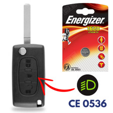 Plip Coque de Télécommande Boitier pour Clé CITROEN C2 C3 C4 Picasso C6 C8 PILE