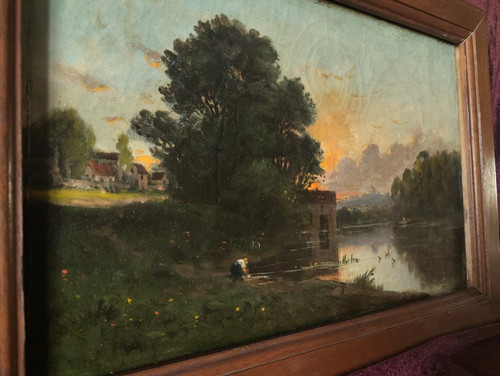 Tableau ancien peinture - peinture, huile
