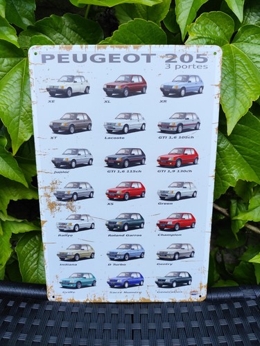 Plaque métal peugeot - métal, 205