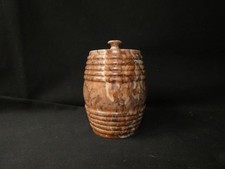 Pot à tabac ancien en marbre fût en marbre tonneau ancien pot couvert  oc26