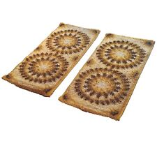 PAIRE DE TAPIS / DESCENTE DE LIT VINTAGE 70'S SPACE AGE POP RETRO FLOWER POWER